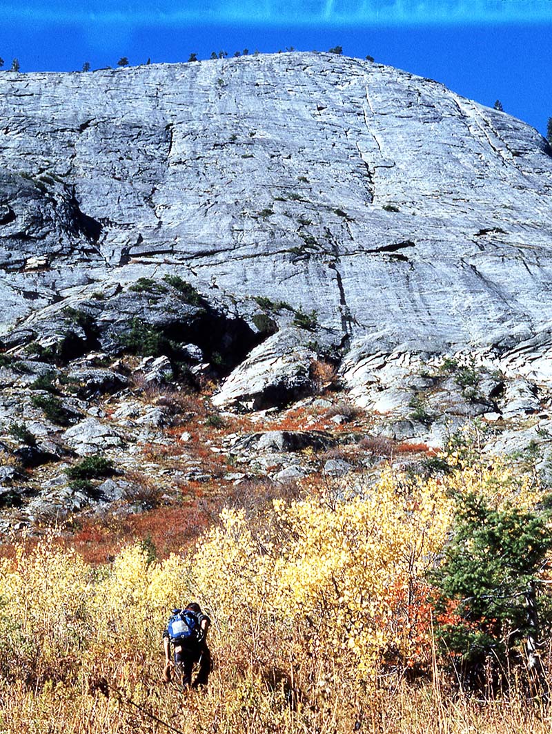 2.-Harry-Bowron-leading-us-to-Slick-Rock-fall-1972-on-my-first-climb-of-it