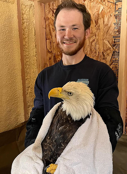 Intern-Johah-with-a-bald-eagle