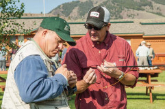 Mike McKenna (right) gives a few tips