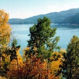 Palisades Reservoir in the fall