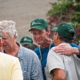 Carl Madison of Boise shares an emotional moment with friends