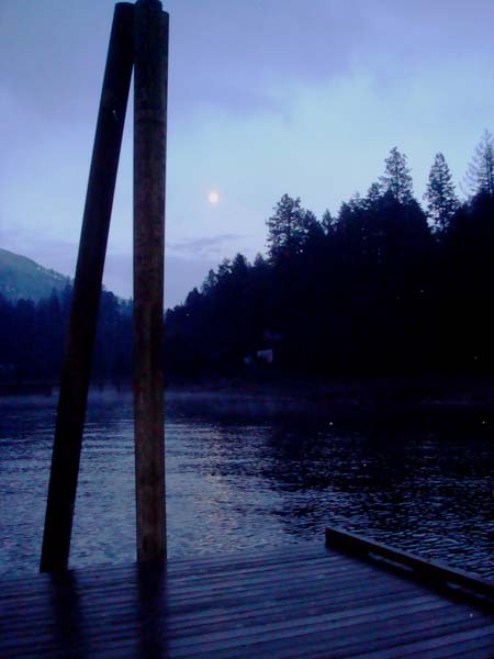 Full moon at Granite Ck dock