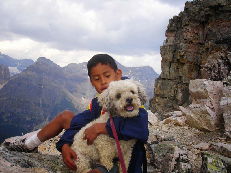 A boy and his dog in northern Idaho. By Janice Abel