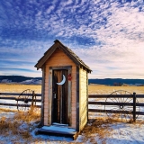 Outhouse near Donnelly, 2011. By The Knowles Gallery