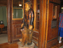 Self-portrait carving of Johnny. By Geraldine Mathias