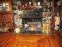 Stone fireplace. By Geraldine Mathias