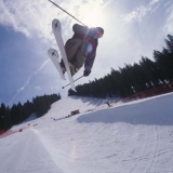 Catching air on a Baldy half-pipe. Courtesy of Idaho Tourism