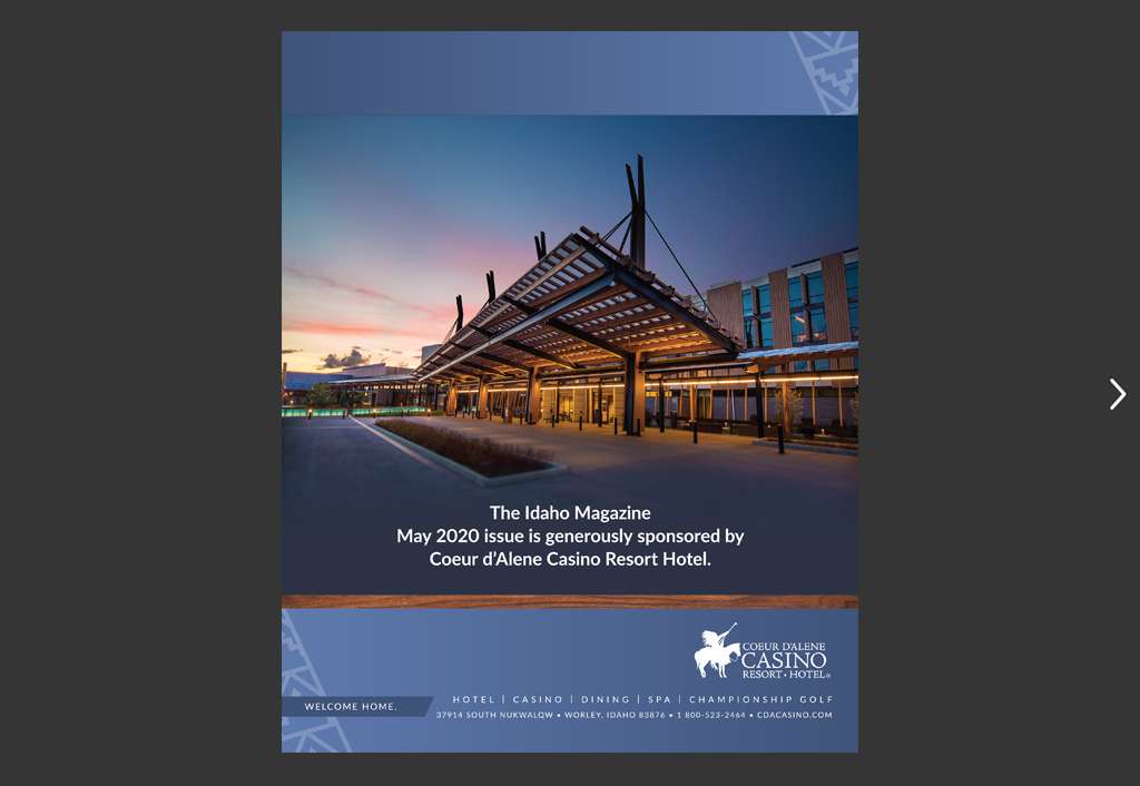 May 2020 issue sponsored by the Coeur d'Alene Casino Resort Hotel