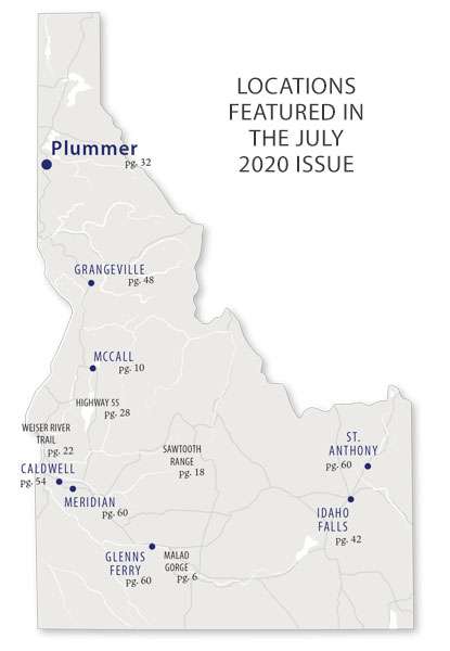 July 2020 issue story location map