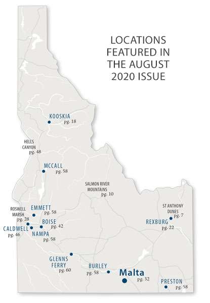 August 2020 location map