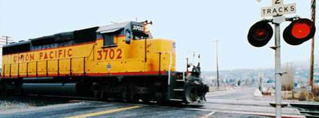 Watching for trains was a major pastime for Kellogg youngsters in the 1950s.